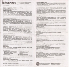 Testopin-100 (2ml) инструкция (вкладыш)